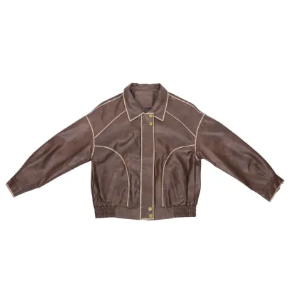 Men's Outerwear Jacket made of Genuine Leather