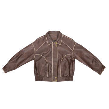 Men's Outerwear Jacket made of Genuine Leather