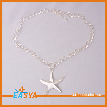 Short Chain Necklace Star Silver Chain Pendant Necklace