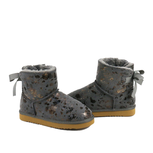 Mode Winter Warme Kuh Wildleder Kinder Stiefel