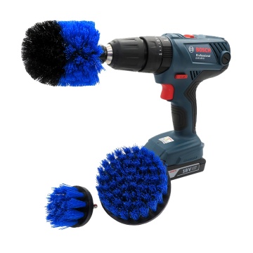 Blue Brush Bathroom Cleaner Scrubber Set - 3pcs Kitchen Cleaning Supplies