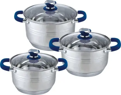 Casserole 6pcs with big silicone handle