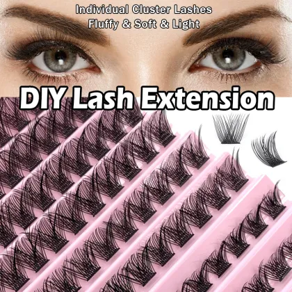 d curl natural cluster lash extensions