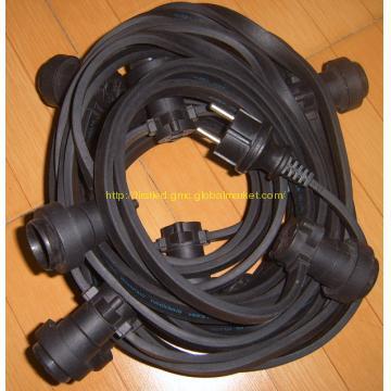 B22 light strings,rubber wire light belt wire,IP44,outdoor us