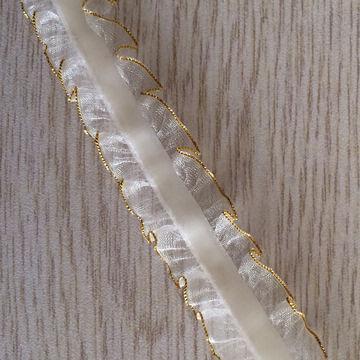 Ruffled Organza Ribbon with Stretch Velvet Ribbon in 20mm Width
