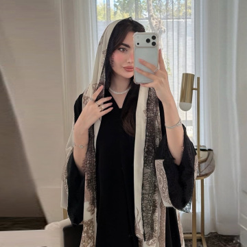 توری ابریشم یخی عبای باز