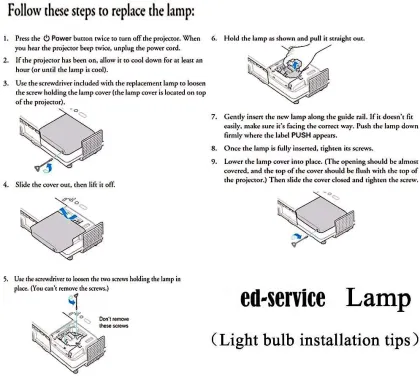 Mercury Lamp Housing for Hitachi Projectors CP-HS1000/CP-HS1050/CP-HS1060/CP-HS1090/CP-HX108