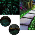 50 PCS New Glow In Dark Pebbles Glow Stones Rocks Walkway Garden Aquarium Fish Tank Valentine Luminous Stones Novelty Decoration
