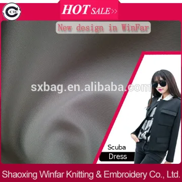 winfar DTY dyed knit scuba interlock textile polyester elastane fabric for girl dress