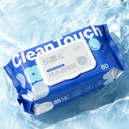 80 Sheets Flushable Biodegradable Wet Wipes, Mild & Skin-Friendly Fresh Wipes