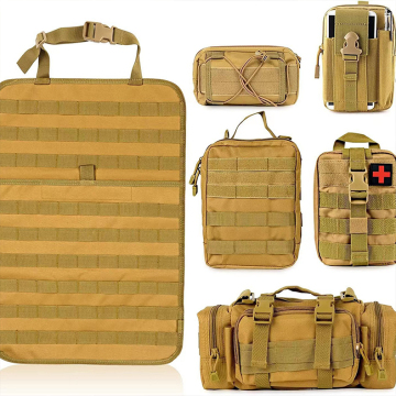 Organizzatore di copertura posteriore di lusso universale di lusso in tessuto in nylon Oxford con protezione del pannello del veicolo tattico Molle