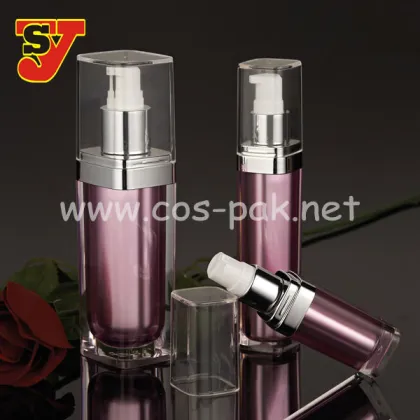 Clear Acrylic Square Lotion Bottle with Pump
