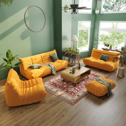 Nordic Customizable Teddy Lazy Sofa Ergonomic Bean Bag Sleeper