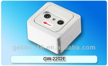 Gecen New household SAT/TV/FM Wall socket/Wall plate end type GW-2202E