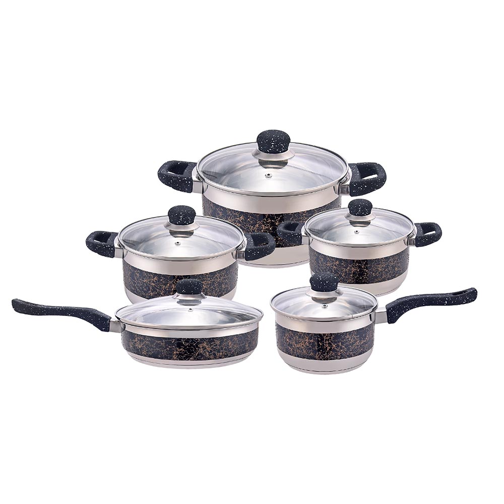 10piece stainless steel pots and pans set