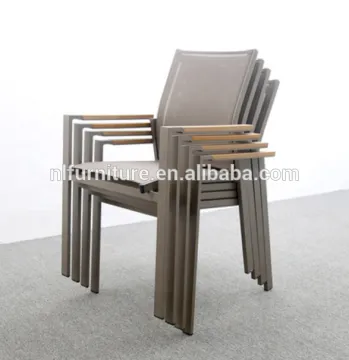 Aluminum Sling Fabric Garden Dining Chair