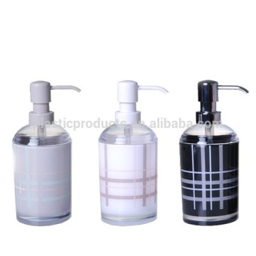 Classic England plastic lotion gel bottle with grid design