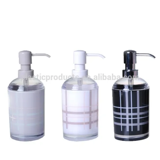 Classic England plastic lotion gel bottle with grid design