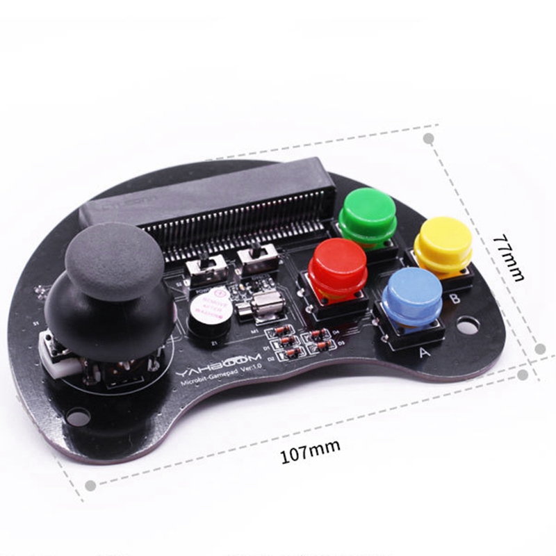 For Micro:Bit Robot Control Handle Game Joystick Stem Education Graphic Programmable Handle Game Machine Toy(Without Micro:Bit)
