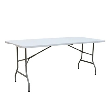 Easy Storage White Square Plastic Folding Table for Weddings, Parties, and Indoor/Outdoor Events