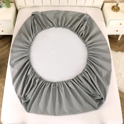 TPU Waterproof Microfiber Mattress Cover Set - Solid Color Fitted Sheets for Home & Hotel Bedding