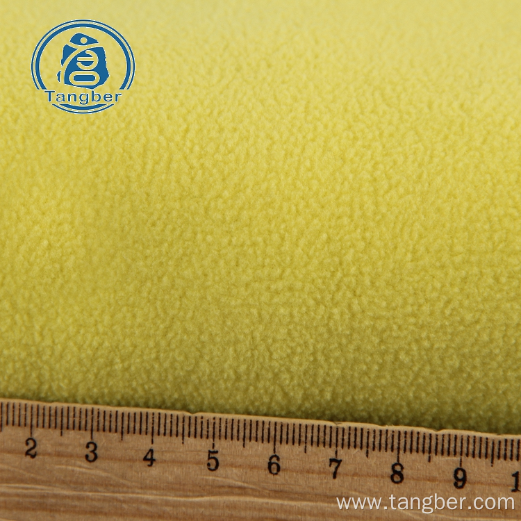 DTY polyester anti pilling micro polar fleece fabric