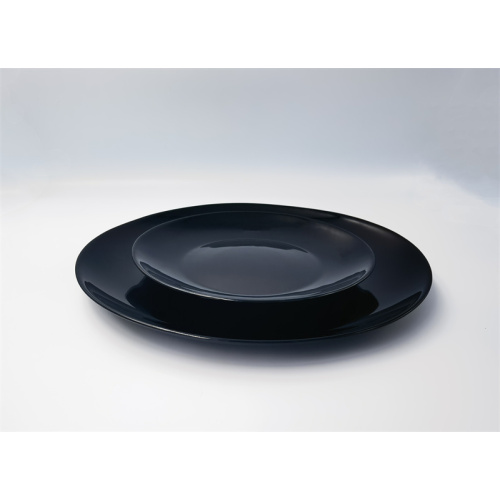 Home Sustainable Opal Glass Schwarzes Geschirr Geschirr