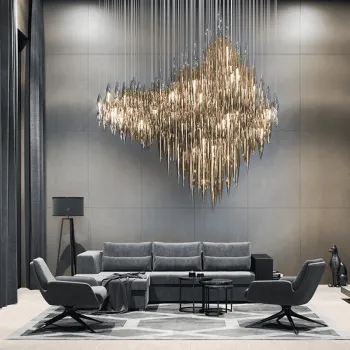 Luxury Modern Crystal Chandelier for Hotel and Villa Living Rooms