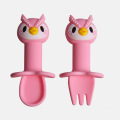 Silicone Owl Bife y cuchara para bebés