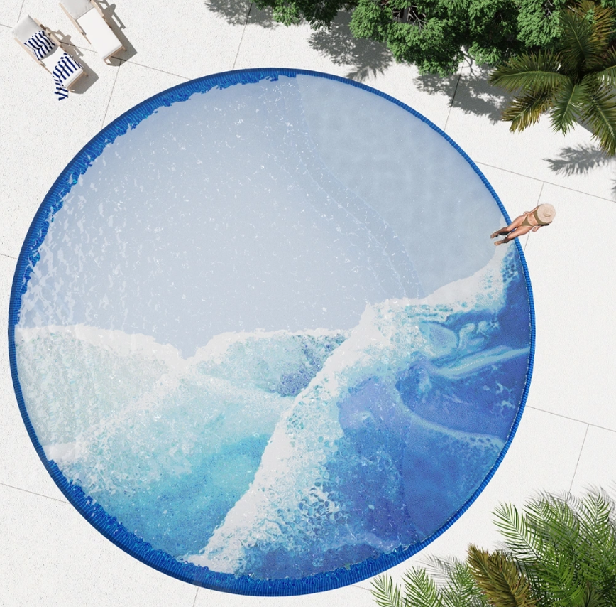 Super durable pool mosaic pattern