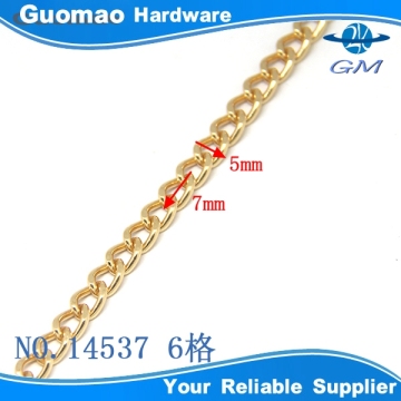 7x5mm metallic style polishing curb purse chain clutch bag handle chain