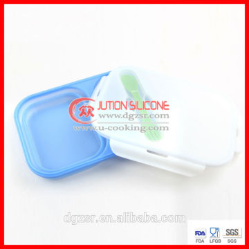 Plastic lockable multi-comparmet Silicone Lunch Box