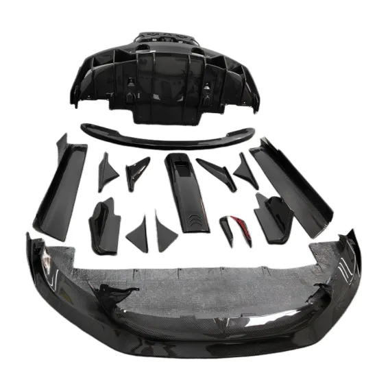 Dry Carbon Fiber Body Kit for Maserati MC20: Front Lip, Rear Diffuser, Spoiler, Side Skirts, Roof Vents