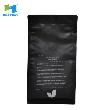 eco friendly recyclable coffee bag kraft with reusable zip lock and valve 1kg