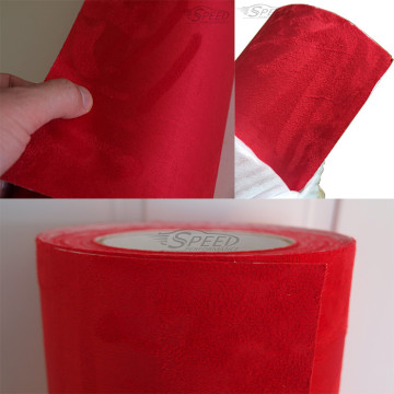 Velvet Suede Red Car Interior Protection Film