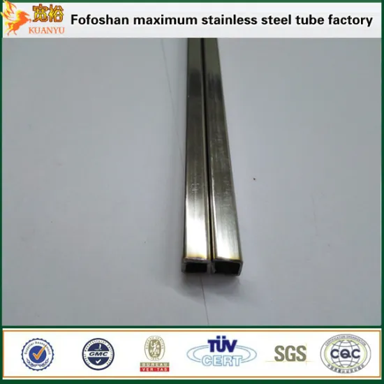tp201 small diameter welded stainless steel square pipe with polishing surface