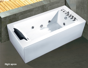 Baignoire de trempage autoportante de luxe en acrylique avec massage