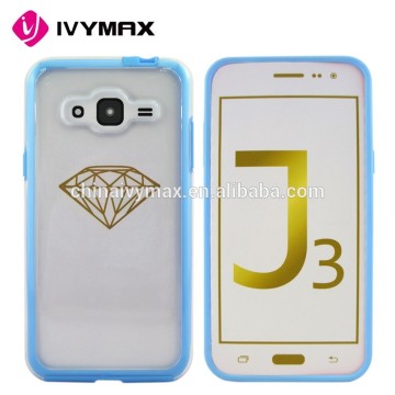 Accessories ultra thin clear transparent pc for samsung galaxy j3 back cover case