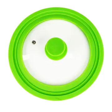 Universal Silicone Rimmed Glass Lid for 16, 18, and 20 CM Pots and Pans