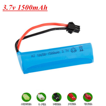 3.7V 1500mAh 18650 Li-ion Battery for remote control helicopter Airplanes car toy accessory 3.7V Battery SM/JST Plug