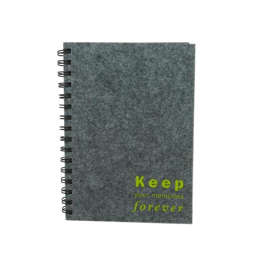 GREY CLOTH COVER NOTEBOOK-0