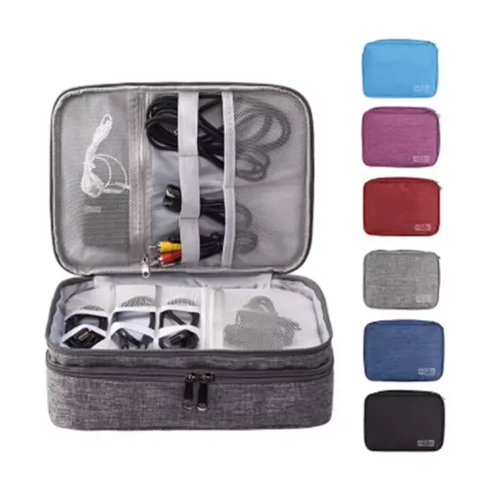 Travel Storage Bag Kit: Cable, USB, Power Bank & Electronic Gadgets Organizer