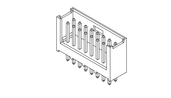 2.54 mm Pitch dual fila 180 ° oblea aw2549v-2xnp