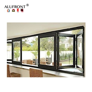 Customized AS2047 Aluminium Bi-Folding Exterior Window with Mosquito Net