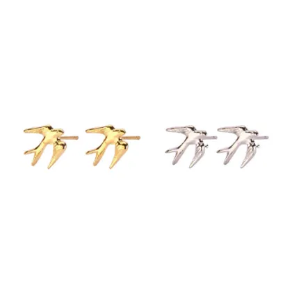 Flying swallow stud earrings for women 1122-C