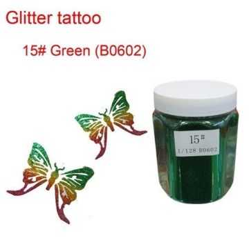 Safe  Glitter  Oem Temporary Tattoo Kits Green Fluorescence Creative Body Art