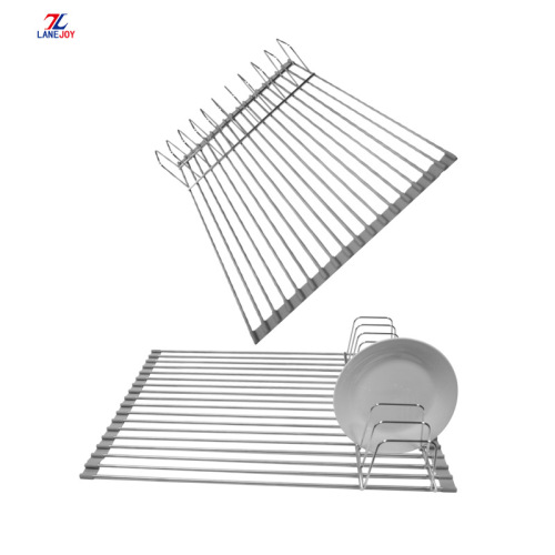 dish drainer rack Environmental kitchen Storage stainless steel dish rack Supplier