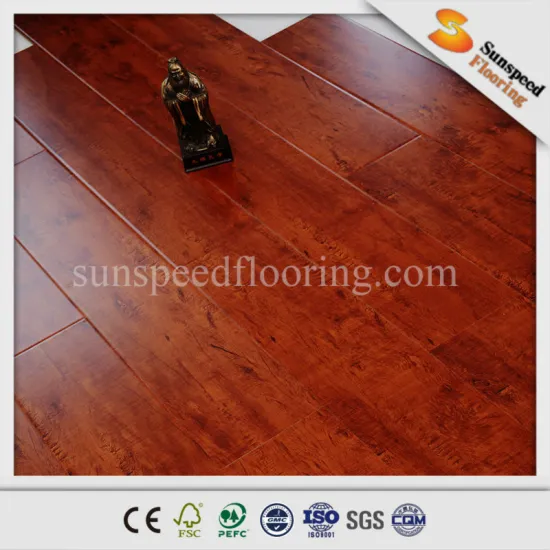 high density AC3 best pressed v groove wood laminate flooring