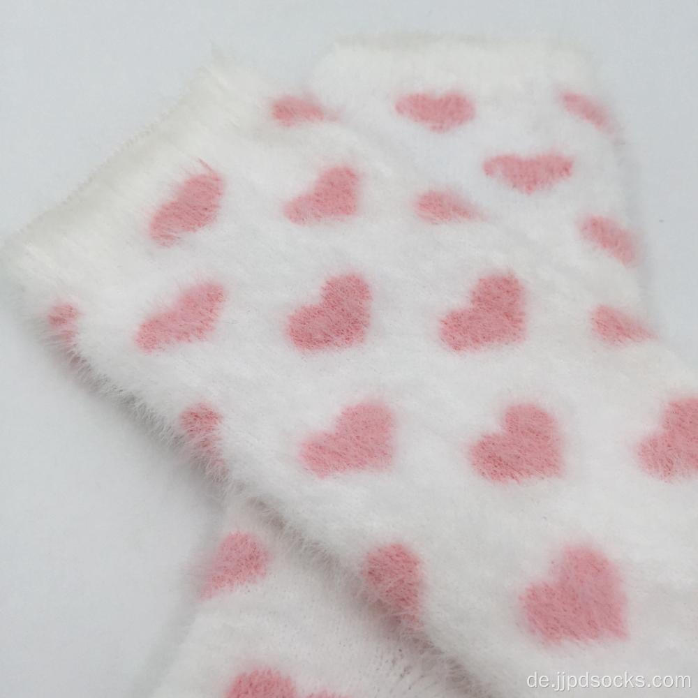 Super weiche gemütliche Socken Whit Rosa Heart