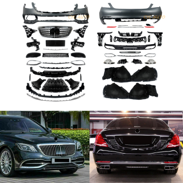 Maybach Bodykit -Upgrade für Mercedes Benzs Klasse W222 (2014-2017) - Vorder- und hinterer Stoßfänger mit Kühlergrill